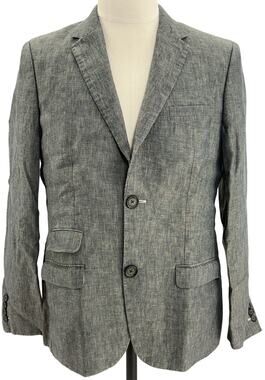 Penguin Munsingwear Gray Linen Sport Coat Blazer Mens 40R Jacket
